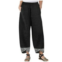 Sayhi ženski ljetni elastični opušteni vijovani struk zrno košari pantalone Ca care casual labave hlače