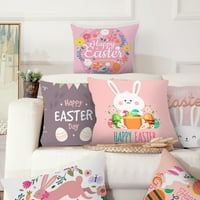 Eastshop Bunny Uskrsni ispis jastučnice za jastuk za kavu za kavu za kauč Zaštitni poklon poklon