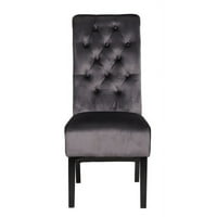 Artlia Drvene noge Diplomirani stolica za stolicu sa tkaninom u tamno sivoj boji