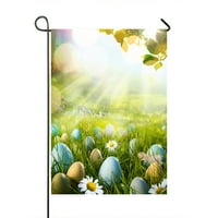 Art Uskršnja jaja Spring Field Garden Zastava na otvorenom Zastava Naslovna stranački vrtni dekor