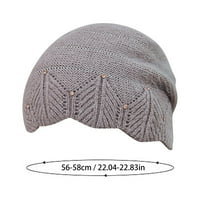 FABIURT Unise kape jesen i zimska vuna pletena šešir hrpa hrpa topla gusta mekana elastična pletena