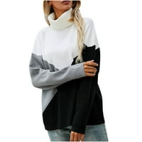 Vivianyo HD džemperi za žene Clearence Plus size Ženski modni okrugli vrat Dugih rukava Loose vrhovi