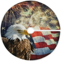 4. jula Patriotski orlovska vatromet Američka zastava Xmas božićna stabla suknja za štand za odmor za
