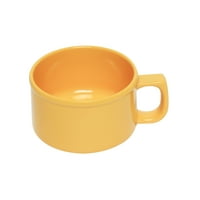 Excaltente Color Yellow Melamine Holdeware za prikupljanje za večeru Oz, 4 Šalica supe, dolazi u desetak