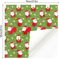 Početna Dekor Poklon zamotavanje papira Jednostavni božićni papir za omotavanje, klasični Djed Mraz