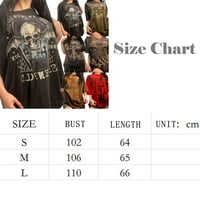 Žene Y2K E Djevojke Majica kratkih rukava Vintage estetska lubanja Grafički grafički ispis Vrhunska bajka Grunge Tee Tops Goth odjeća