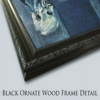 Eugene Delacroi matted crnarna ukrašena Umjetna umjetnost Ispis 'Aspasia'