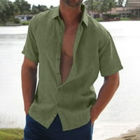 Muška majica Ležerne prilike Slap fit Solid kratkih rukava Okrenite majice na ovratniku za muškarce