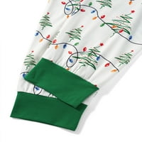 Diconna božićne pidžame za obiteljske vrhove dugih rukava + gudački svjetiljke za ispis pantalone postavljene za spavanje
