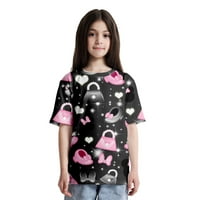 Mickey Mouse ispisana posada Relata opuštena fit majica Majica i mladi, Cartoon Mickey Mouse Casual majice
