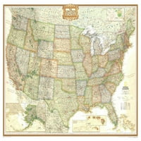 National Geographic United States Politička karta, Izvršna stil ... div prodat art.com