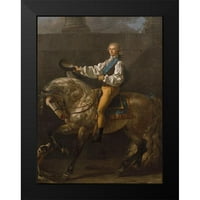 David, Jacques-Louis Crna modernog uokvirenog muzeja Art Print pod nazivom - Portret grofa Stanislas