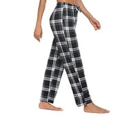 Guieoi Wide nogu Duksete Žene Ženske hlače Žene Ležerne prilike udobne ploče PAJAMAS široke pantalone za noge duge joge hlače