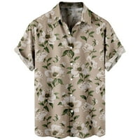 Havajska majica za muškarce cvjetni print 3D digitalni print casual labavca kreativna majica s kratkim