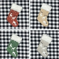 Bobasndm Božićna čarapa za skladištenje poklopca Kontejner za slatkiše za slatkiše Xmas Drvo viseći ukras