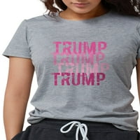 Cafepress - Pink Trump T Majica - Ženska majica Tri-Blend