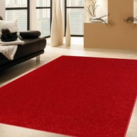 Ambiant Solid Color Zatvoreni prostorni tepih Crveno - 3 'Trg