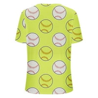 Ljeto Plus veličine vrhova za žene, žene V-izrez bejzbol za ispis majica modne udobne ženske bluze vrhovi