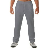 Loopsun muške hlače Muški povremeni labavi čvrsti pola struka modnih džepova dugačke hlače