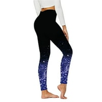 Safuny ženske joge nogave hlače jeseni djevojke cvjetne opuštene hlače sa visokim strukom trče sportski niz trendi plavi xl