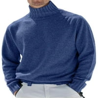 Prednjeg switwalk pulover džemperi za muške udoban pleteni džemper s dugim rukavima, ležerne tanke tunike,
