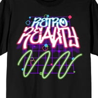 2K Tech Y2K Retro Reality Neon Svjetla posada Crta kratkih rukava Muška crna majica-3xl