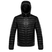 Mens Regular Fit Traperice Prevalentne Ležerne jesen zimski patentni zatvarač Fleece Duks džemper bluza kaput Slim Fit crna veličina m