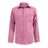 Ljetni trendi čišćenje muške majice Muški modni casual džep puni gumb Dugih rukava Top Majica Bluza