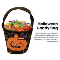 Wirlsweal Candy Storage torba Halloween Candy torba sa ručkom sa sablasnim paljkom Pumpkin Print za