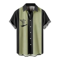 Majica s dugim rukavima muške ljetne havajske casual labave košulje za ispis Okrenite košulju kratkih