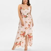 Wendunide ljetne haljine za žene plus veličine Žene Casual bez rukava Boho cvijet za cvijet Duga haljina