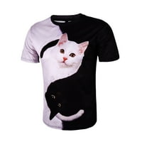 Zlekejiko T-majice 3D Top bluza Summer Unise kratki rukav Ispis životinja Ženska bluza