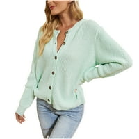 Vrhovi za žene pletene Ležerne jesen i zimsko labav pulover dugih rukava Jesenski trendovi džemperi