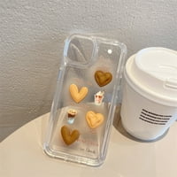 Dvokrevetna pozadina za zaštitu telefona za zaštitu poklopca Prozirna trajna 3D ljubavna kafa za mobilni