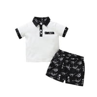 B91XZ Dječak odjeća dječaci gospodine vrhove + dinosaur majica majica maskirne kratke hlače postavljaju dječake odjeća i postavljena bijela, veličine 9- mjeseci