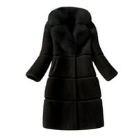 DTIDTPE zimski kaputi za žene, žene kaput elegantna gusta topla modna gornja odjeća duga jakna ženske vrhove crne boje