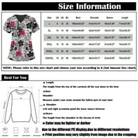 Ženske bluze Žene Ležerne modne kratkih rukava V-izrez V-izrez Radna uniforma crtana bluza za ispis