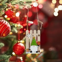 Ikohbadg Božićno stablo Ornament Božićni ukrasi - rustikalni kućni privjesci za odmor - uredski i zabavni