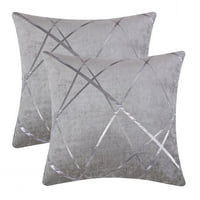 Jastuk pokriva srebrni sivi kvanični ukrasni jastučnici