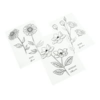Zerone Clear Maims, prozirne brtve DIY različiti cvjetni uzorci za višekratne jasne marke za fotografsku