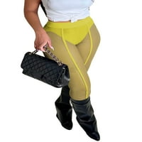 Bomotoo dame dno su čvrste hlače u boji visoke struke Boho gamaše Holiday Yellow 2xl