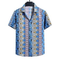 Muška modna bluza Vrh patrioty stil Print Hawaii Ljeto Okrenite košulju ogrlice muške proljeće Jednokrevetne
