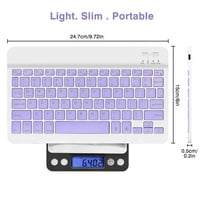 U lagana tastatura i miš sa pozadinom RGB svjetla, višestruko tanka punjiva tastatura Bluetooth 5. i 2,4 GHz stabilna veza za tipkovnicu Lenovo tab P Pro