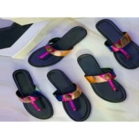 Tenmi ženske sandale za sandale plaže Flip flops T-remen ravna sandalalna klizala na slajdovima cipele žene vintage neklizne šarene 9