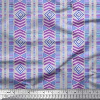 Soimoi siva pamučna poplin tkanina Aztec Geometrijska štampana tkanina od dvorišta široko