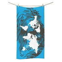 Huella Mundo Svjetska karta umjetničko dizajn ručnik za kupanje kupaonica ručnik za ručnik od sunca