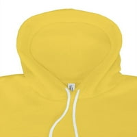 Prilagođena premium pulover kapuljača - žuta, m