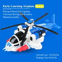 ESAIERR Electric Helikopter igračka za bebe Avionske igračke sa svjetlima i muzičkom baterijom djeluju