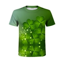 Zodggu Save Big St. Patrickov dan Grafički trendy bluza TOP THIRTS za muškarce Kratki rukav Crew Crt