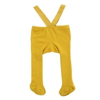 Douhoow 0-3Y baby suspender ukupno pantyhose pune boje rebraste pletene pletene tajice novorođenčad